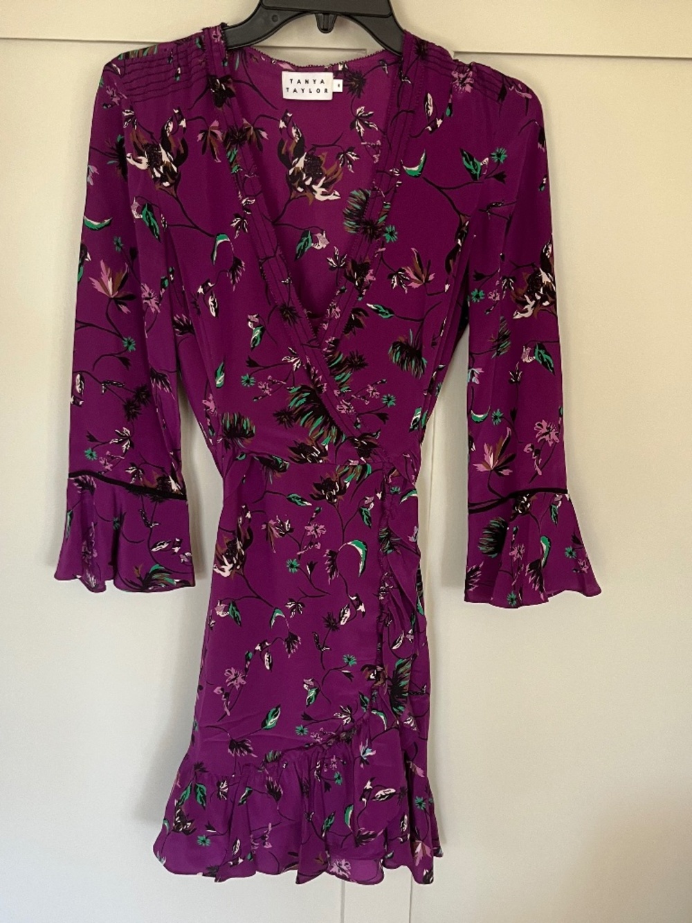 Tanya Taylor Silk Wrap Style Dress - Size 8